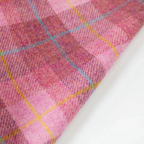Harris Tweed Light Pink Checks - Image 2