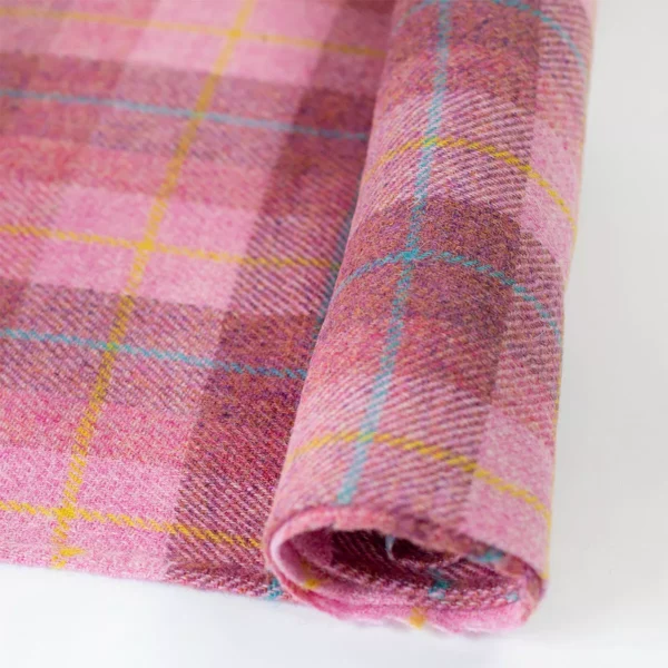 Harris Tweed Light Pink Checks - Image 3