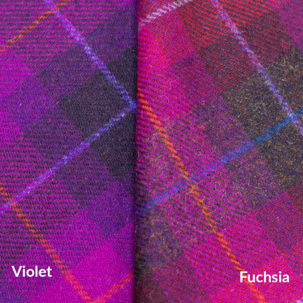 Harris Tweed  Fuchsia Checks  30x25 cm - Image 4